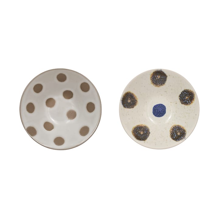 Miska Nori small Ø10,5 cm 2-szt. - Off-white-brown - OYOY