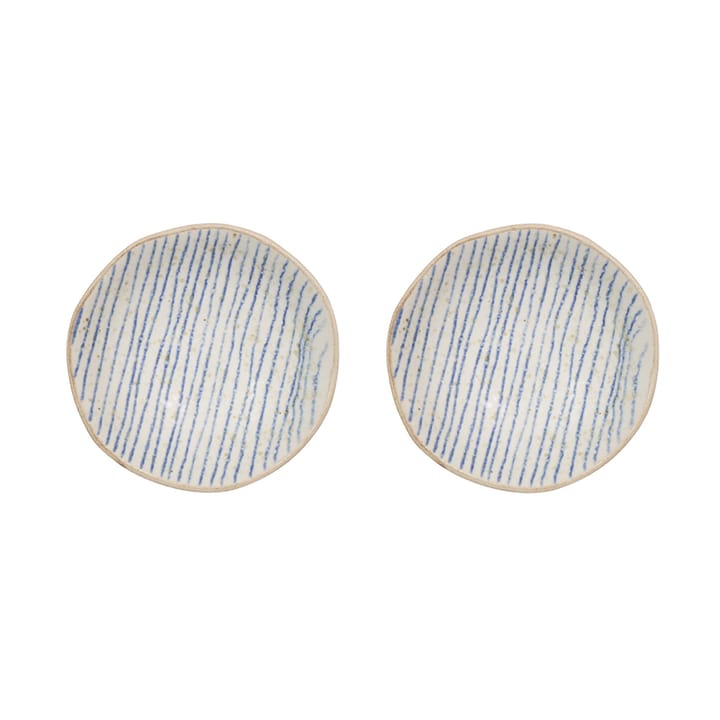 Miska Nori striped mini Ø8 cm 2-szt. - Clay-optic Blue - OYOY