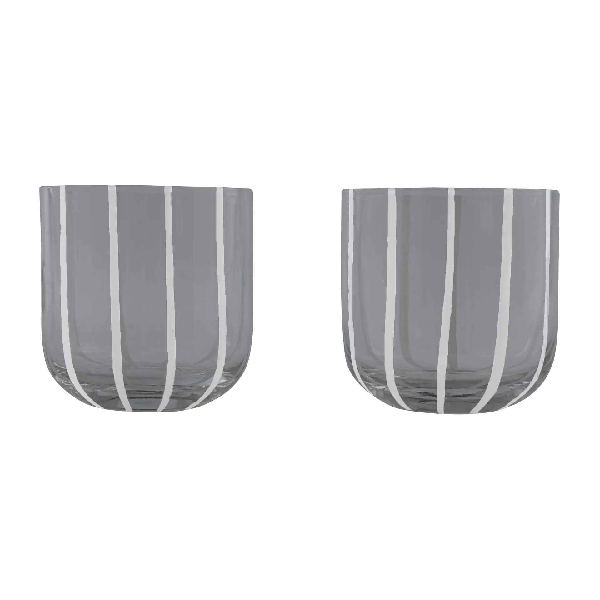Mizu szklanki do wody 2‑pak, Grey-white OYOY