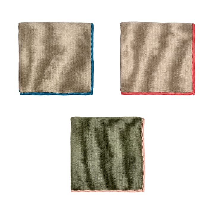 Mundus ściereczka mikrofibra  30x30 cm 3 szt. - Olive-clay - OYOY