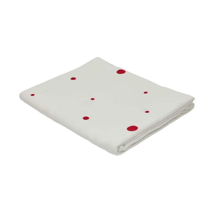 Obrus Nori 140x200 cm - White-cherry red - OYOY