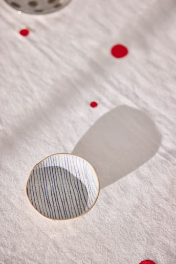 Obrus Nori 140x260 cm - White-cherry red - OYOY