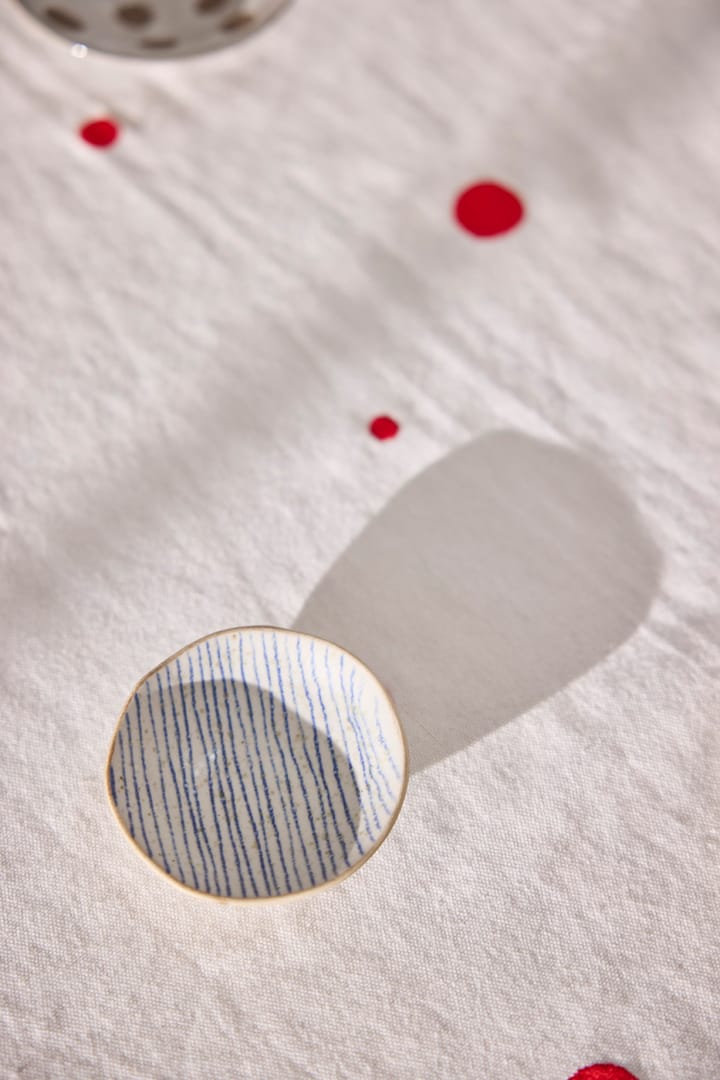 Obrus Nori 140x260 cm, White-cherry red OYOY