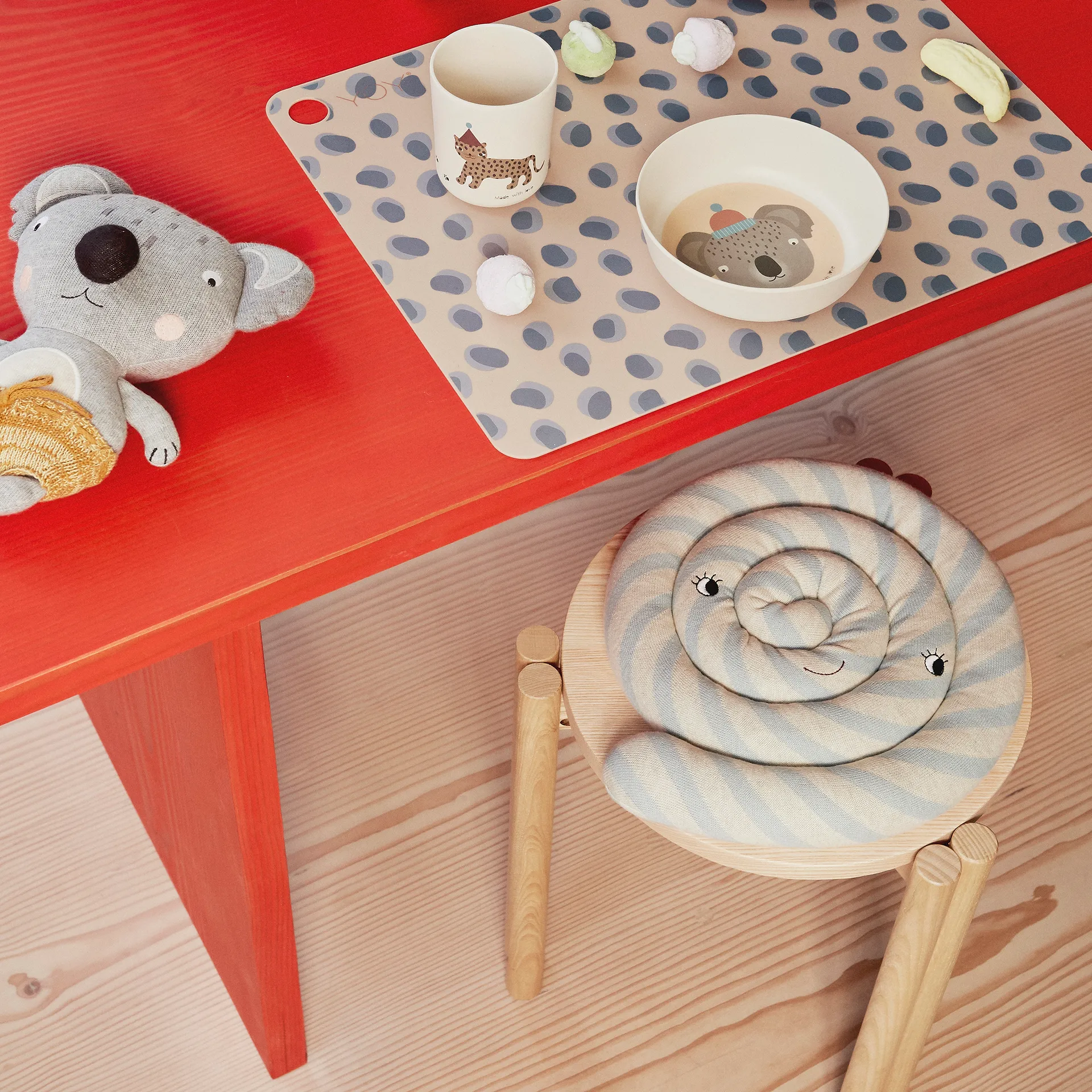 Pluszowy miś koala Little Anton, Szaro-żółty OYOY