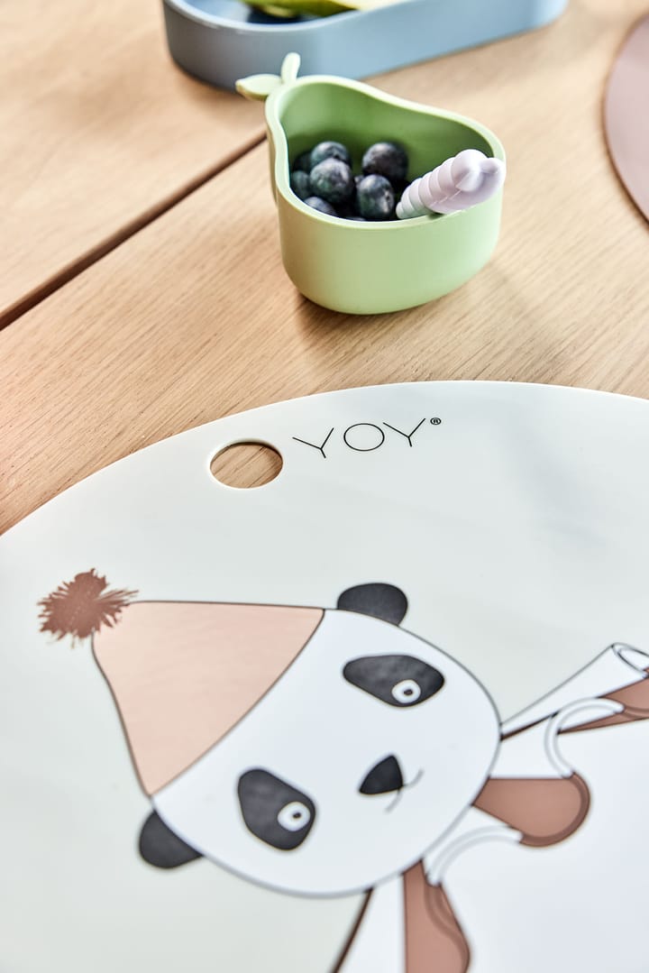 Podkładka stołowa Panda Pompom o średnicy 39 cm. - Offwhite - OYOY