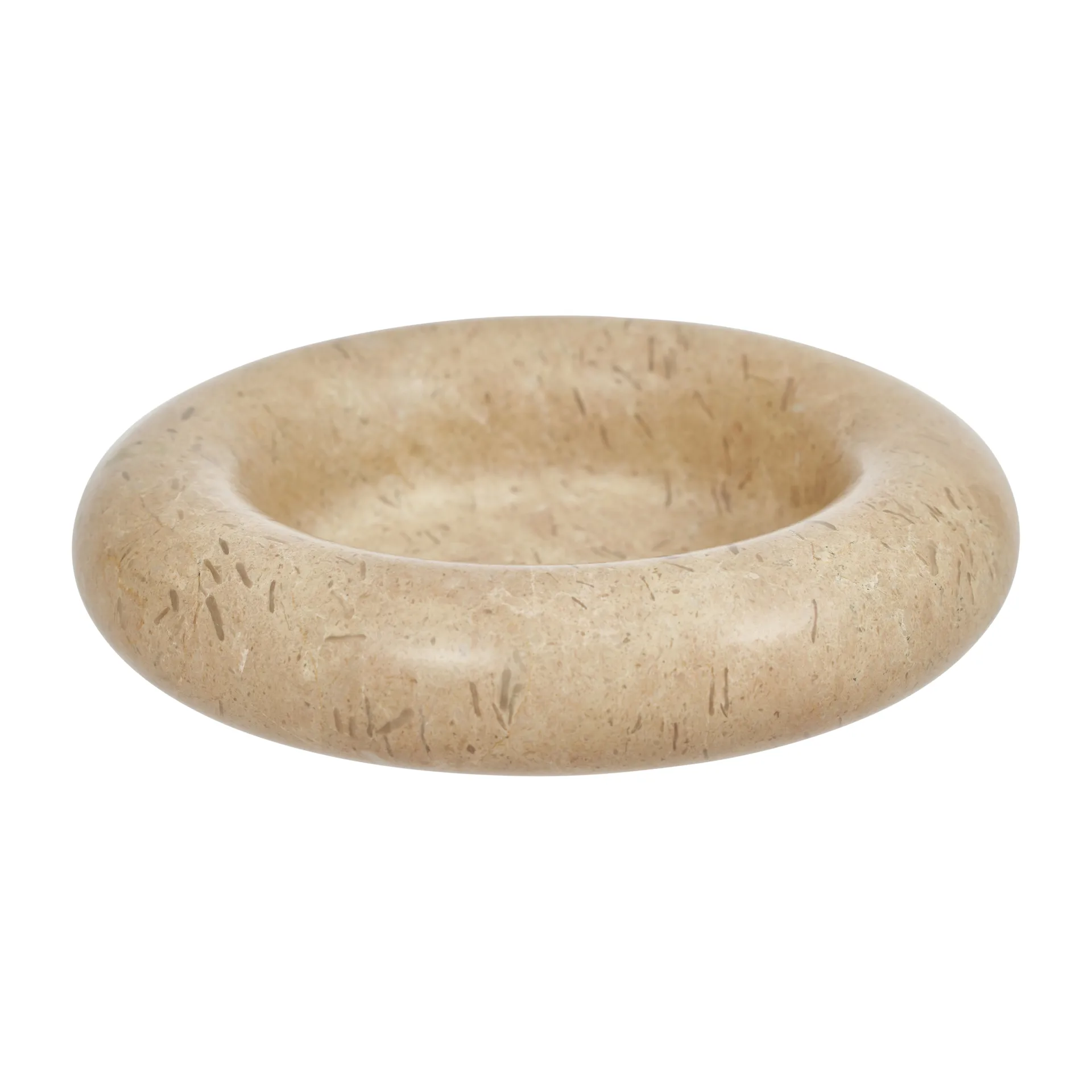 Podstawka pod świecę marmurowy Savi Ø13,8 cm, Beige OYOY