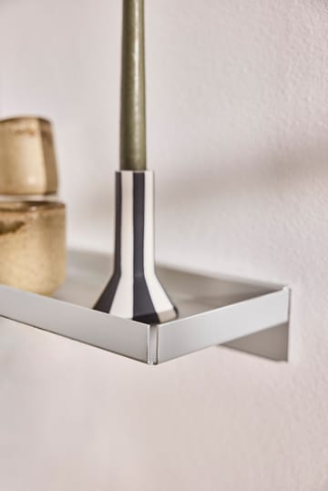 Półka ścienna Bakku small 16x50 cm - Aluminium - OYOY