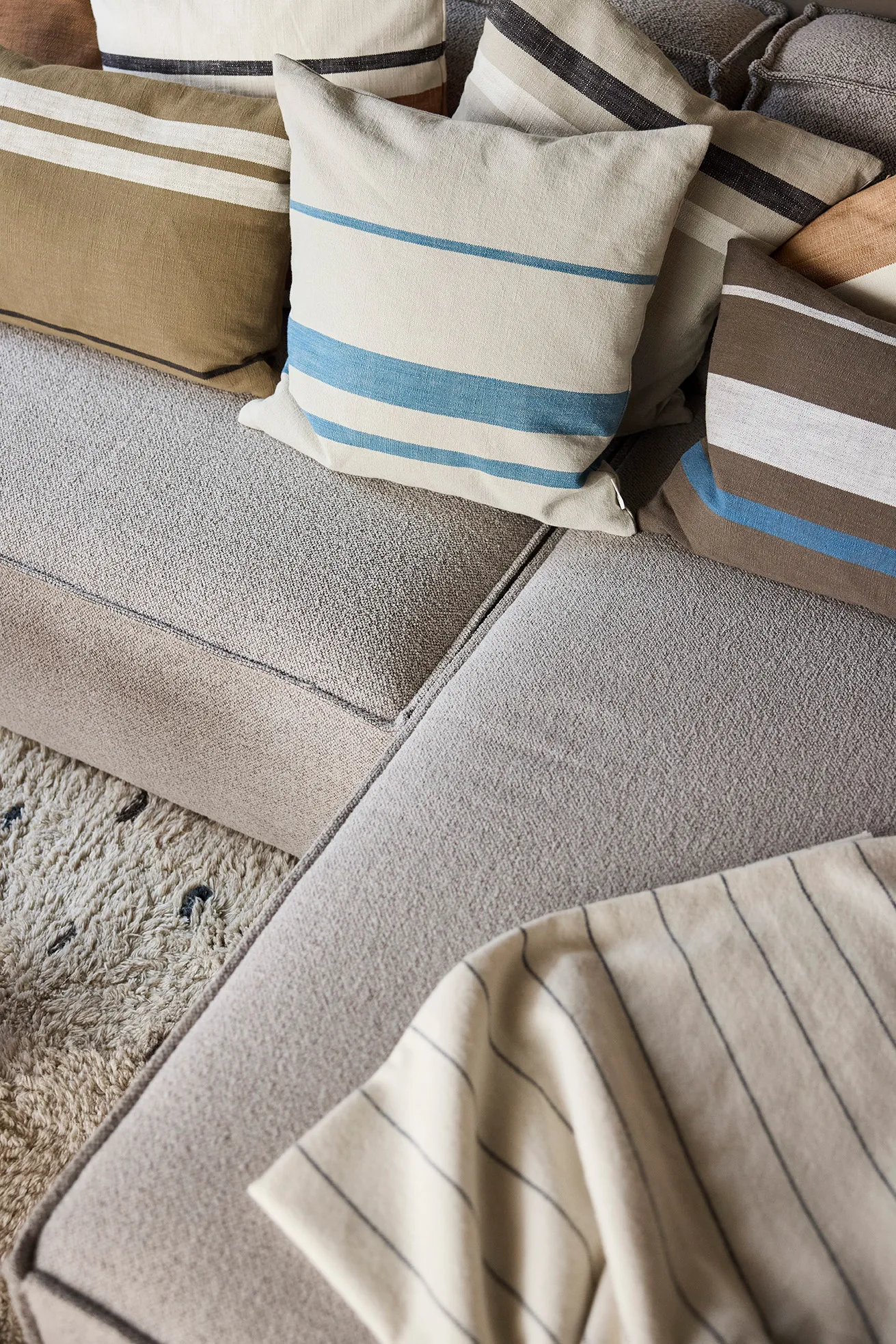 Poszewka na poduszkę Sofuto 50x50 cm, Blue-clay OYOY