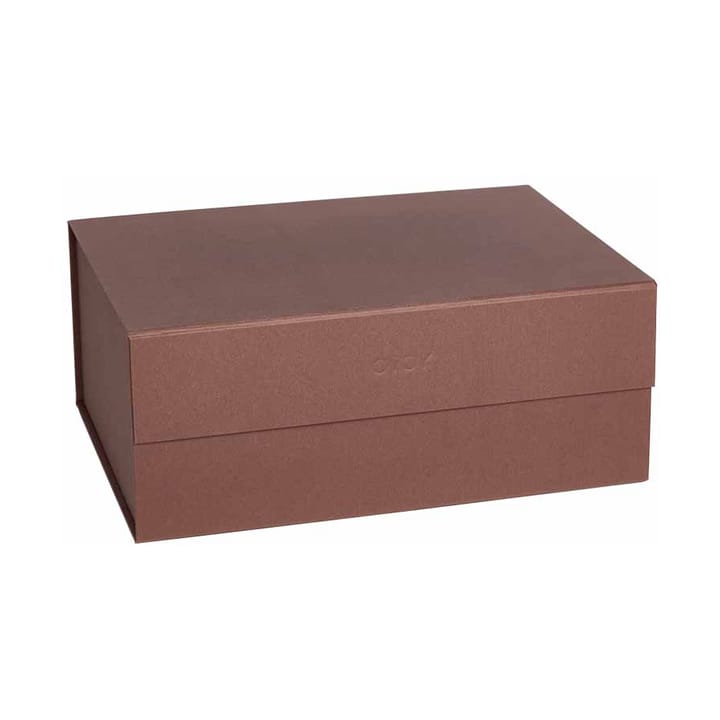 Pudełko do przechowywania Hako A4 - Ciemny karmel - OYOY