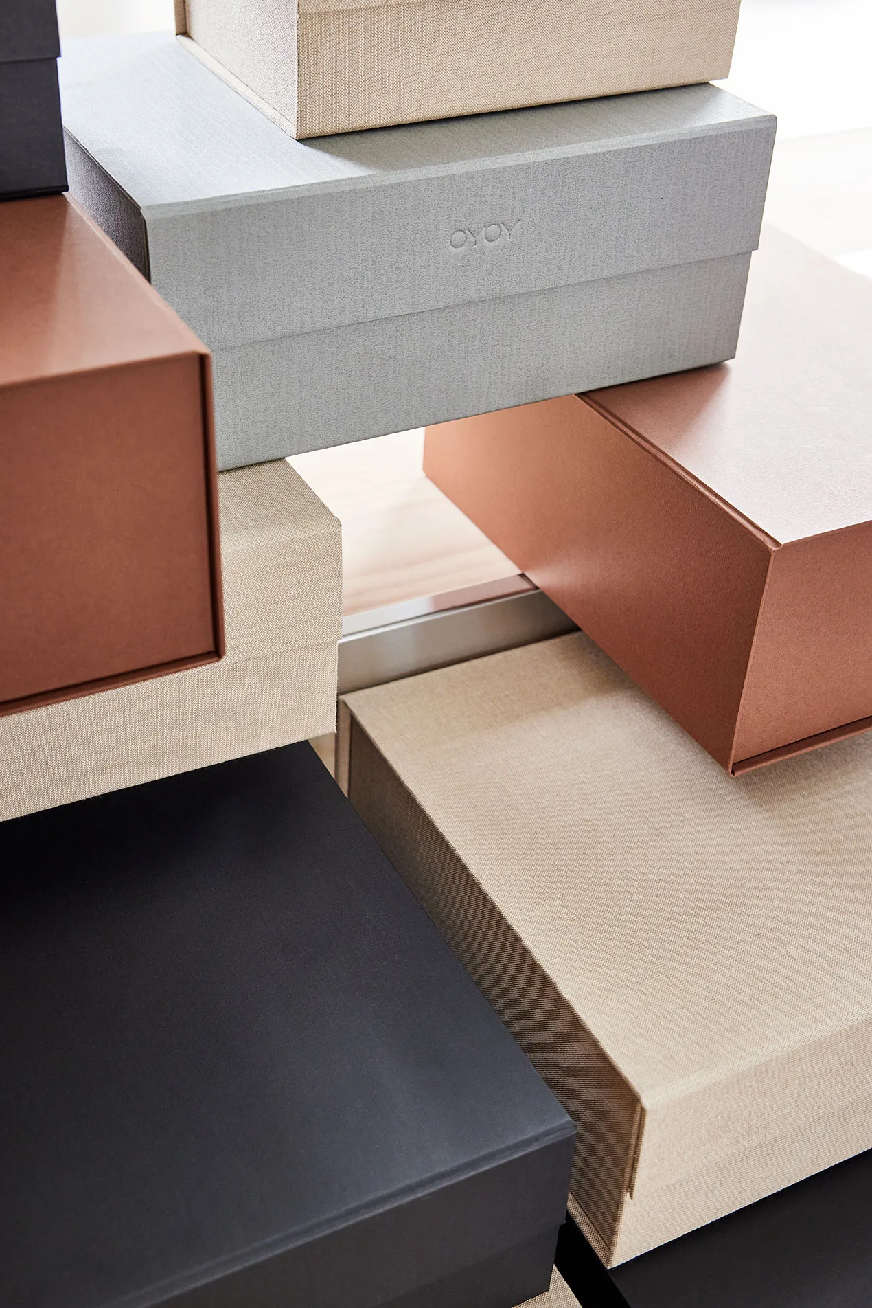 Pudełko do przechowywania Hako A4, Kamień OYOY