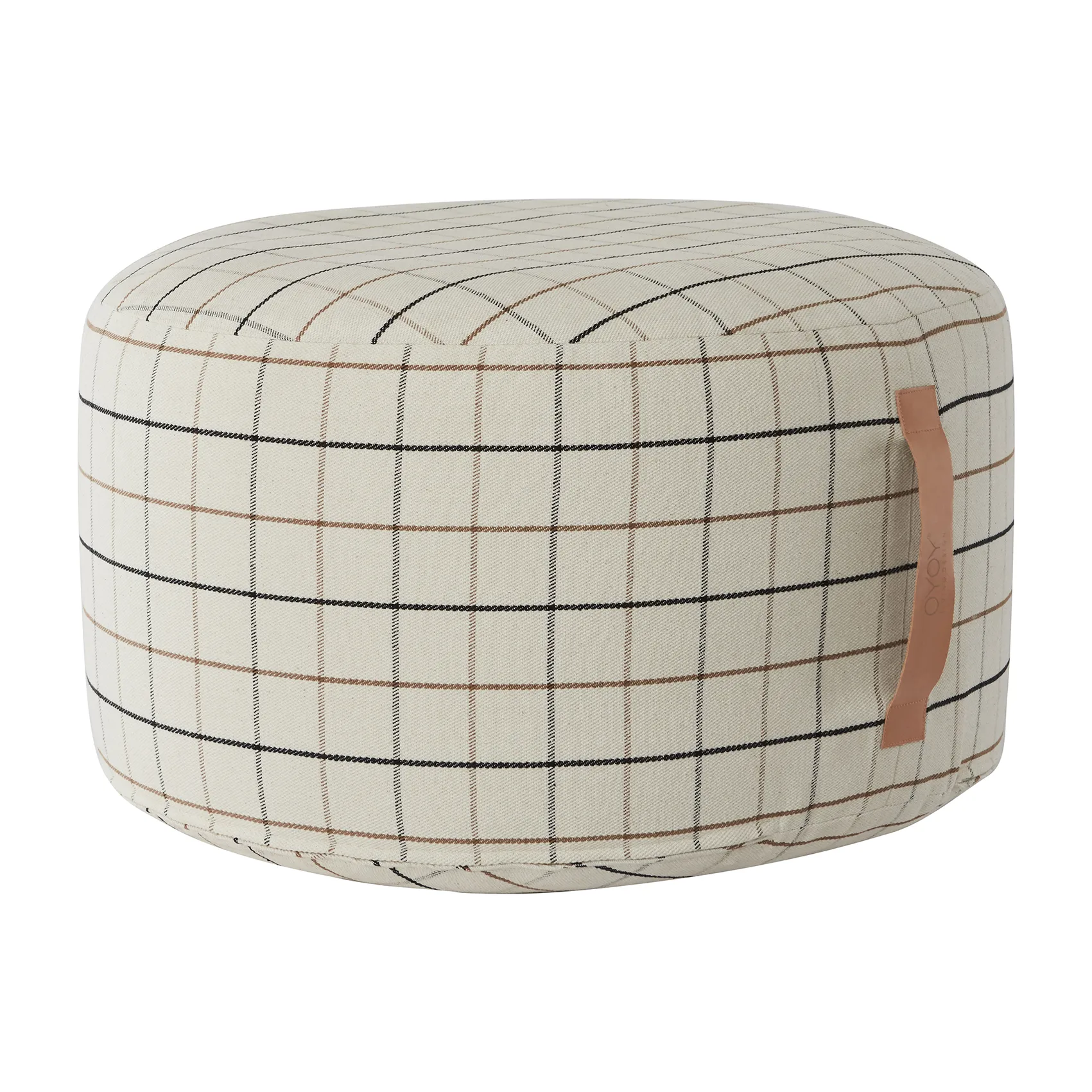 Pufa Grid Ø65 cm, Off white OYOY