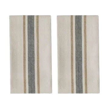 Ręcznik kuchenny Linu 2 szt - Black - OYOY