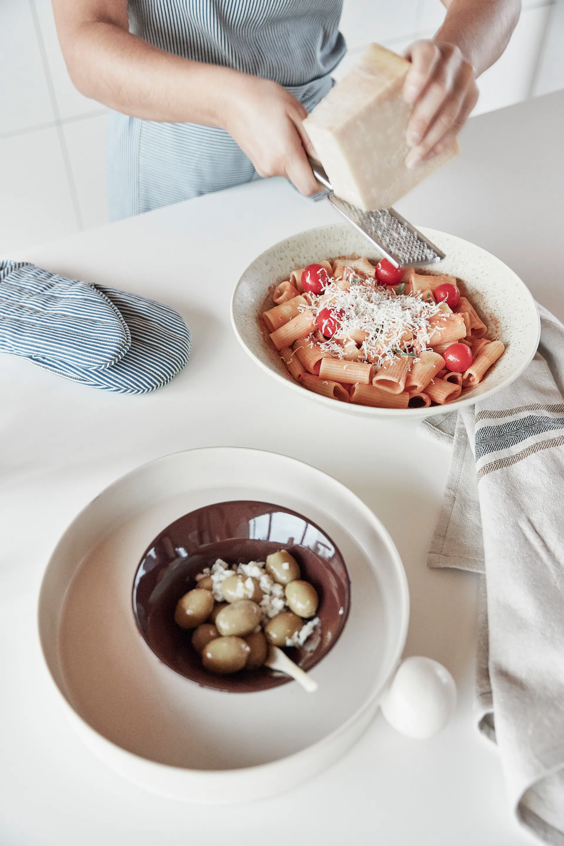 Ręcznik kuchenny Linu 2 szt, Black OYOY