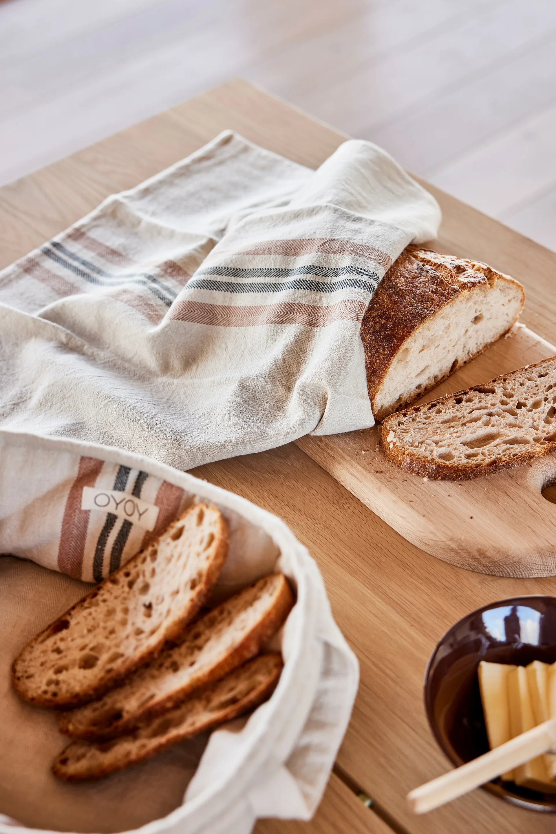 Ręcznik kuchenny Linu 2 szt, Caramel OYOY