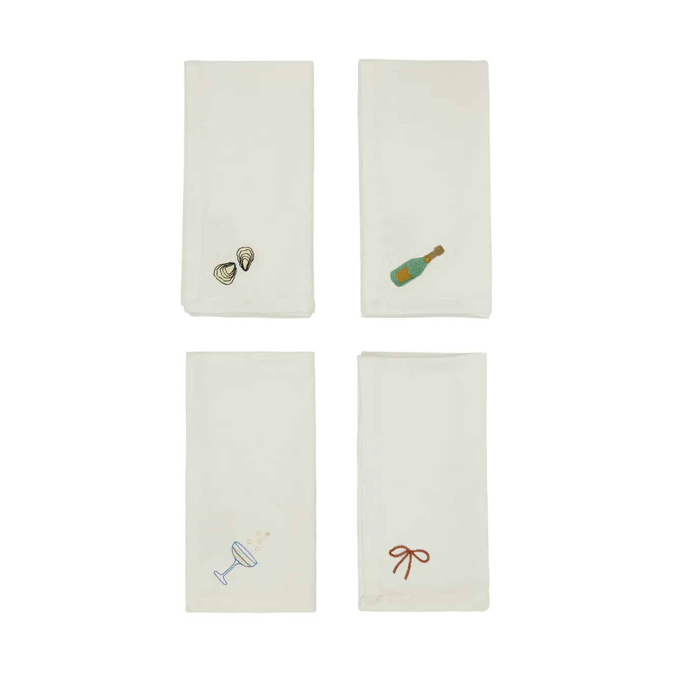 Serwetka bawełniana New Year 45x45 cm 4 szt.
, Offwhite OYOY