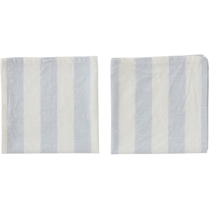 Serwetka Striped 45x45 cm, 2-pak - Ice Blue - OYOY