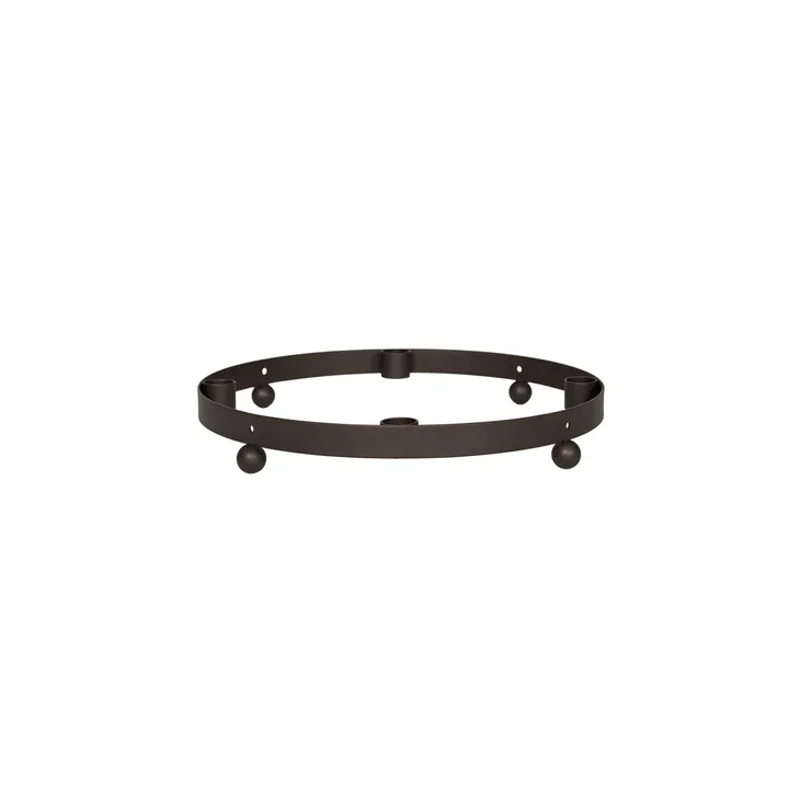 Świecznik adwentowy Pearl Ø36 cm - Browned Brass - OYOY