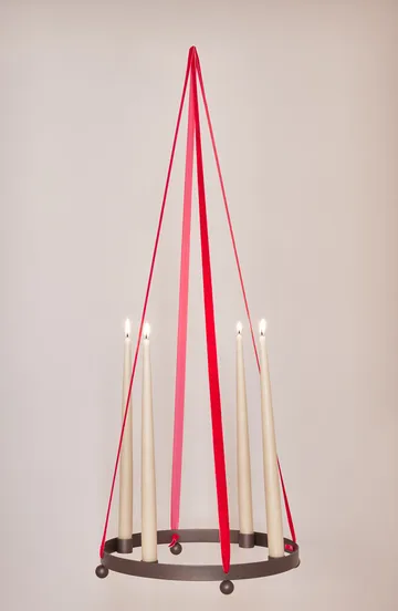 Świecznik adwentowy Pearl Ø36 cm - Browned Brass - OYOY