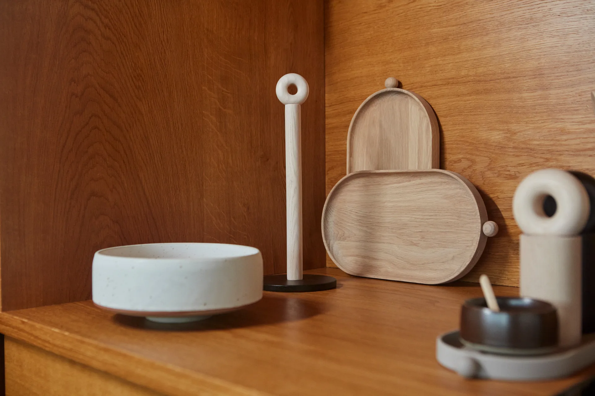 Taca drewniana Inka 18x34 cm, Nature OYOY