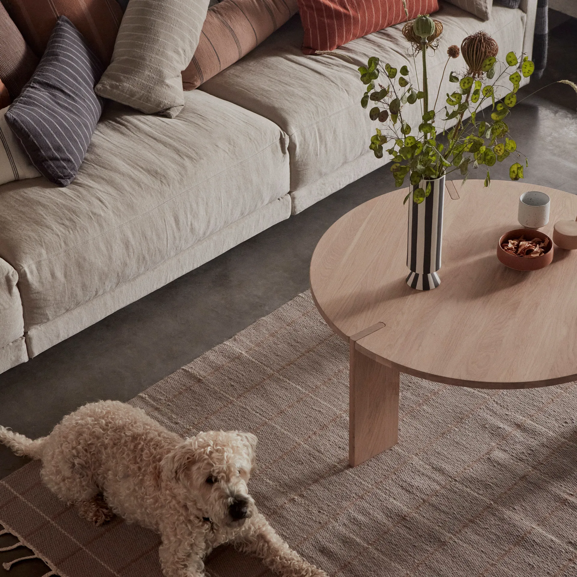 Toppu wazon 31 cm, Biało-czarna OYOY