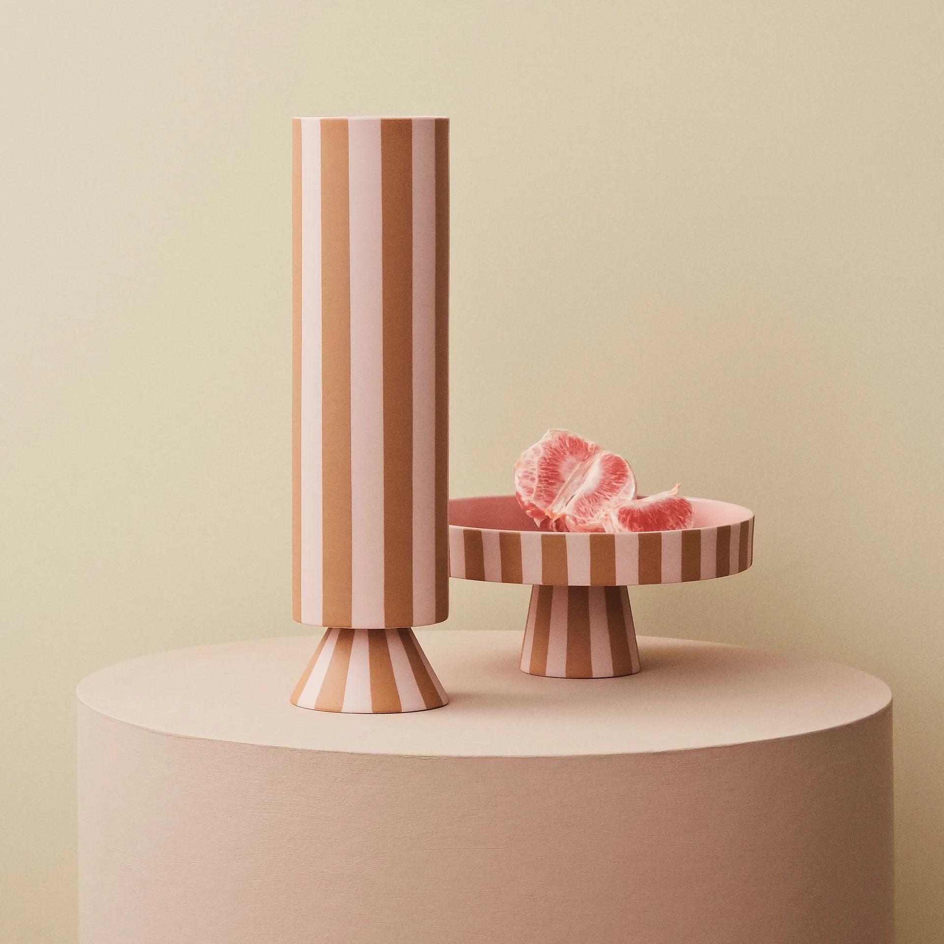 Toppu wazon 31 cm, Caramel OYOY