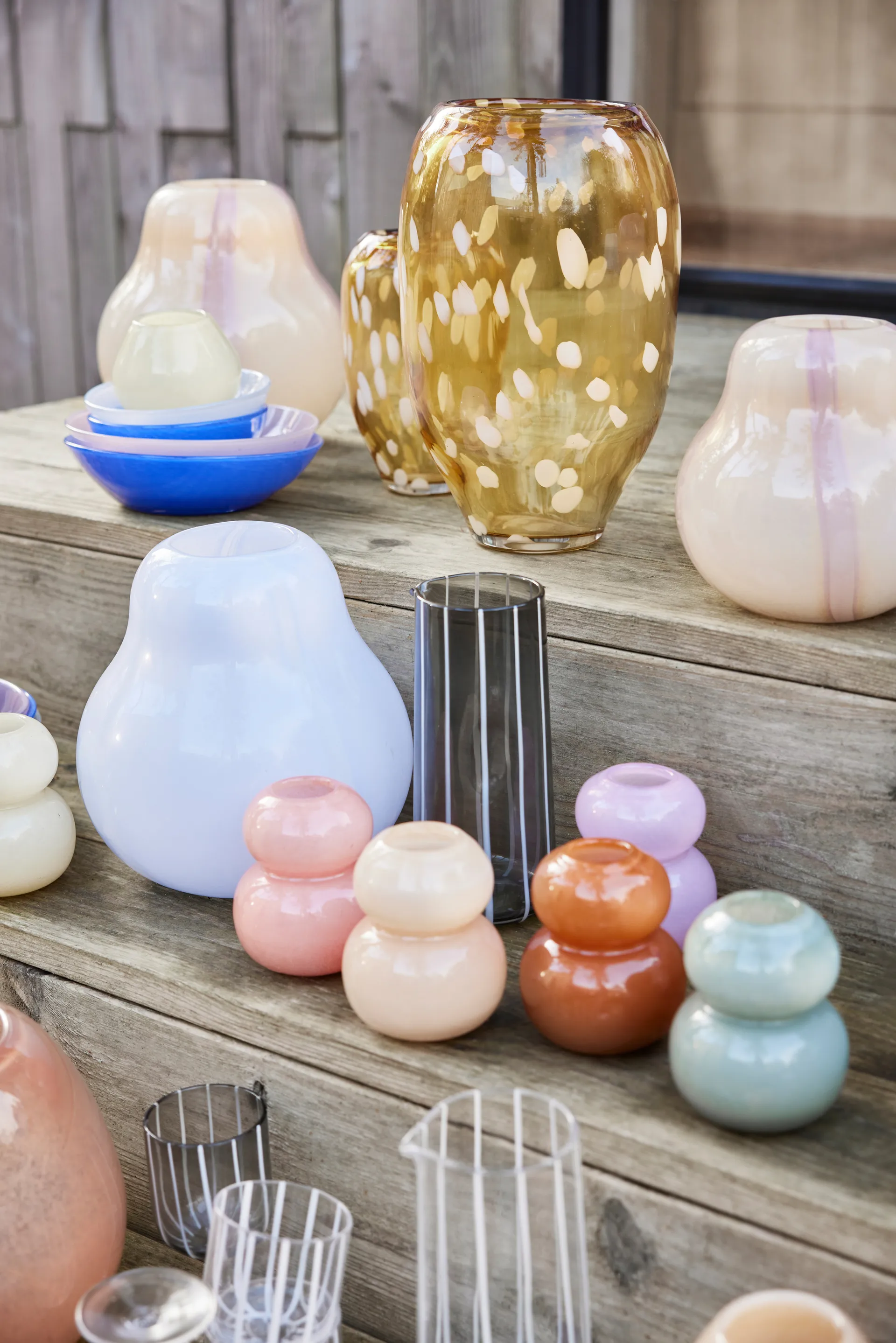 Wazon Kojo large, Lavender-White OYOY