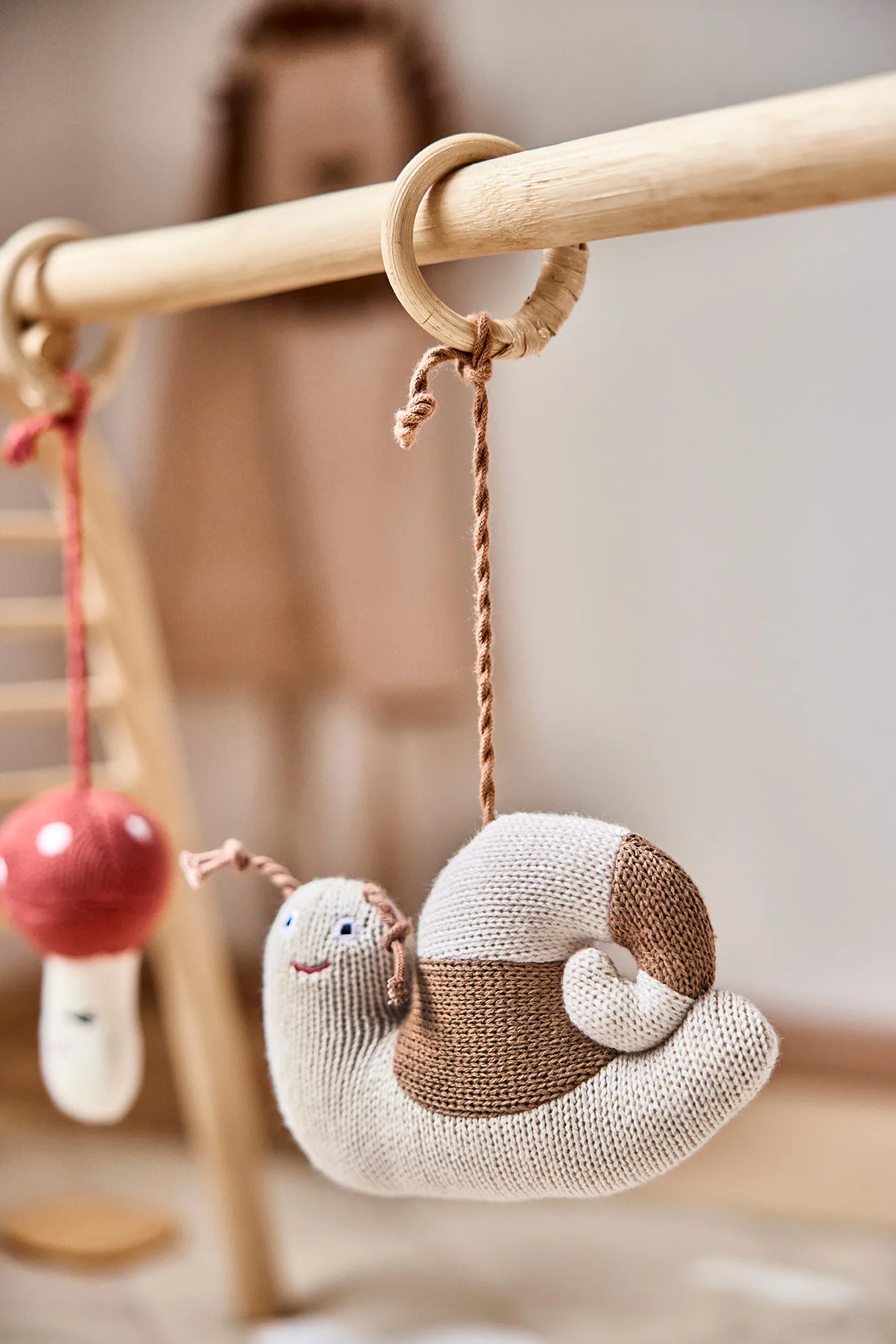 Zabawki do babygym Forest play, Brown-green-red OYOY