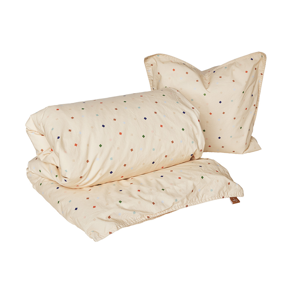 OYOY Zestaw pościeli dla niemowląt Konfetti Multi | Skandynawski Design | Komplety pościeli | Multi