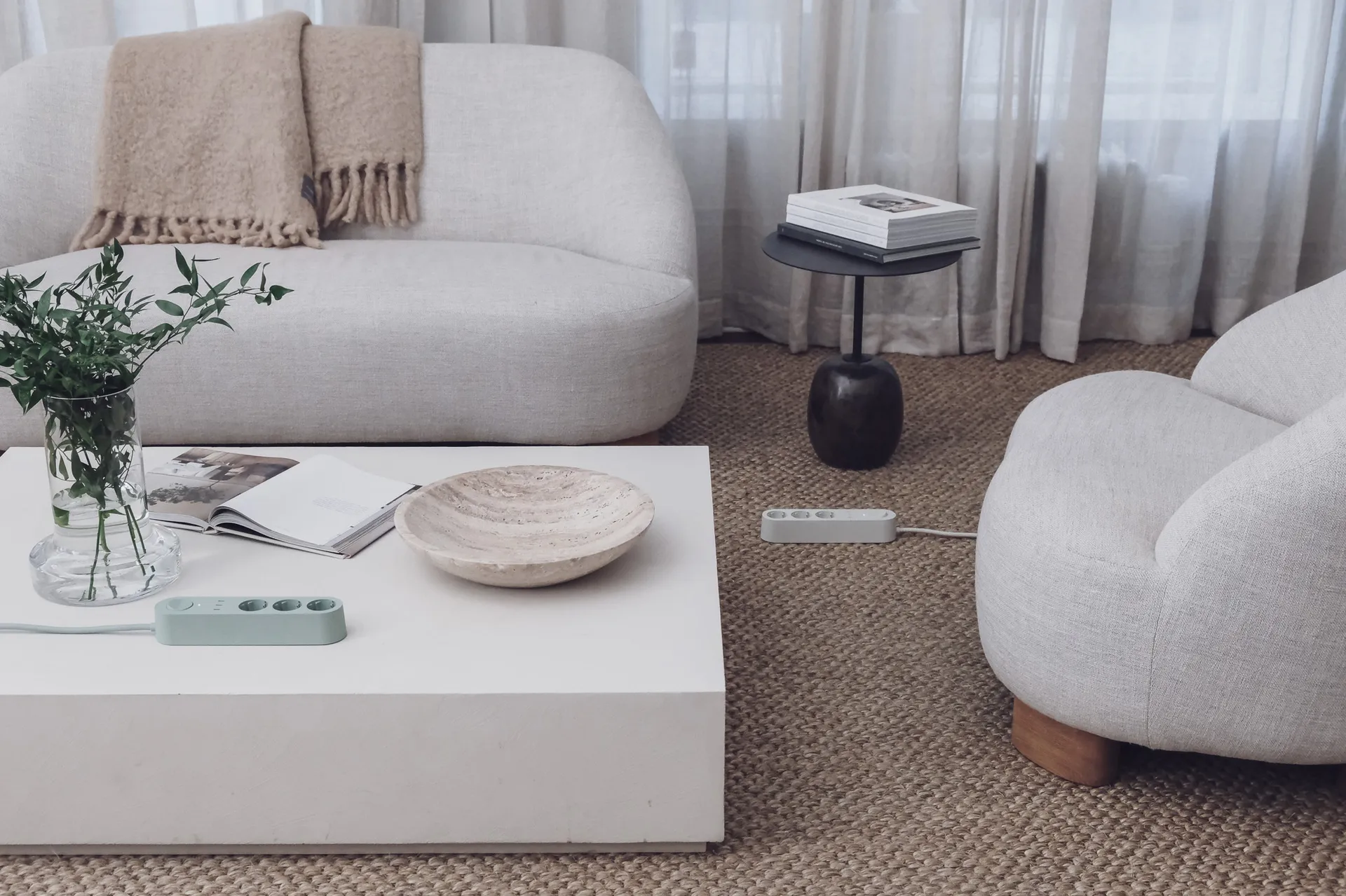 Przedłużacz Alma Power Bar, Sandhamn beige palett3