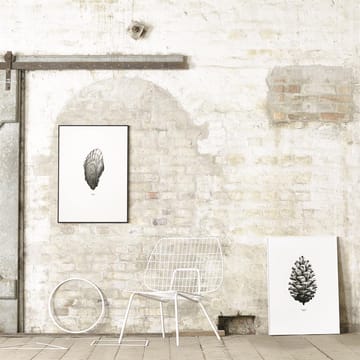 1:1 Pine Cone plakat - biały, 50x70 cm - Paper Collective