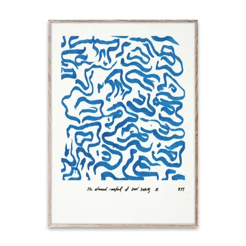 Comfort - Niebieski plakat - 30x40 cm - Paper Collective