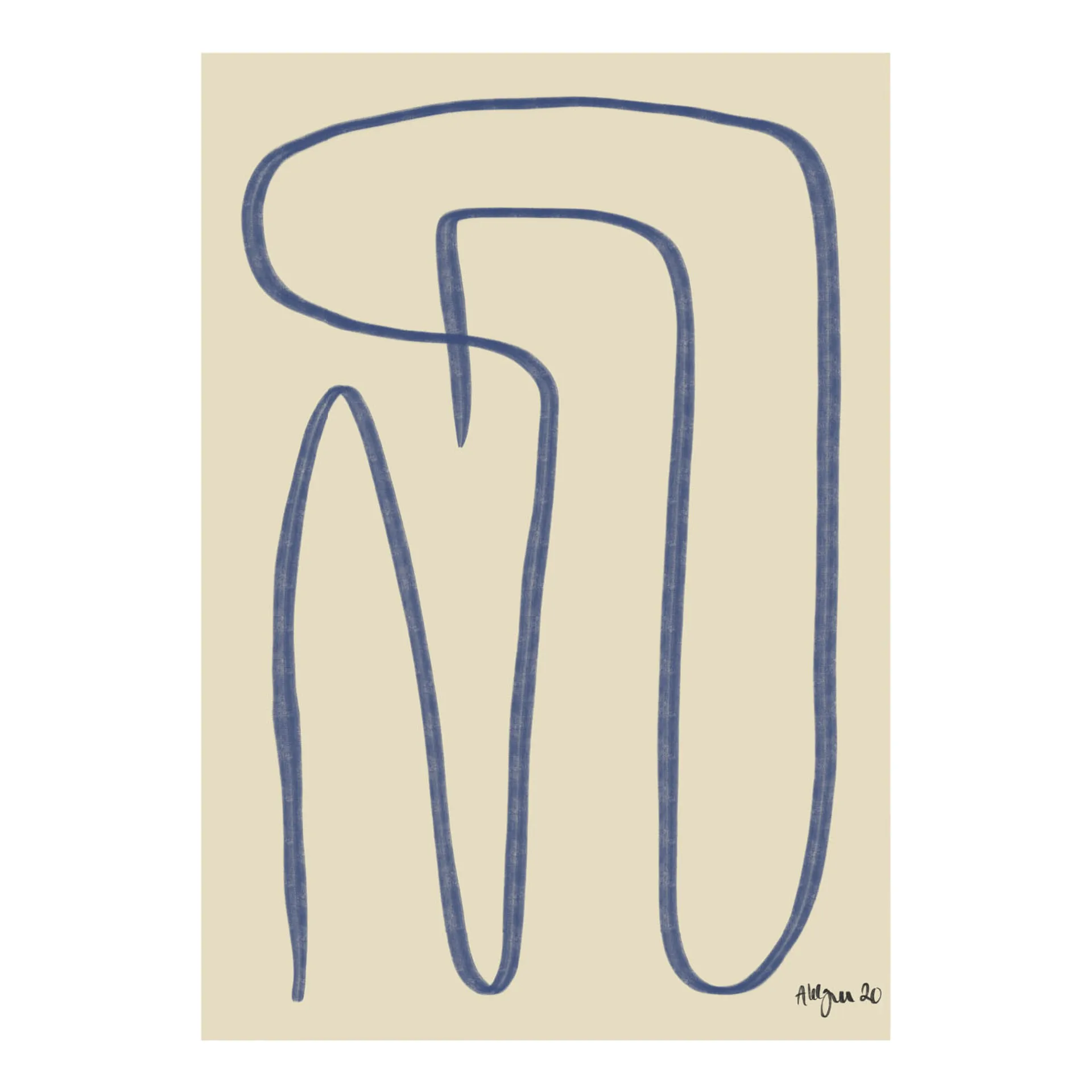 Different Ways plakat niebieski, 30x40 cm Paper Collective
