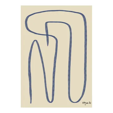 Different Ways plakat niebieski - 50x70 cm - Paper Collective