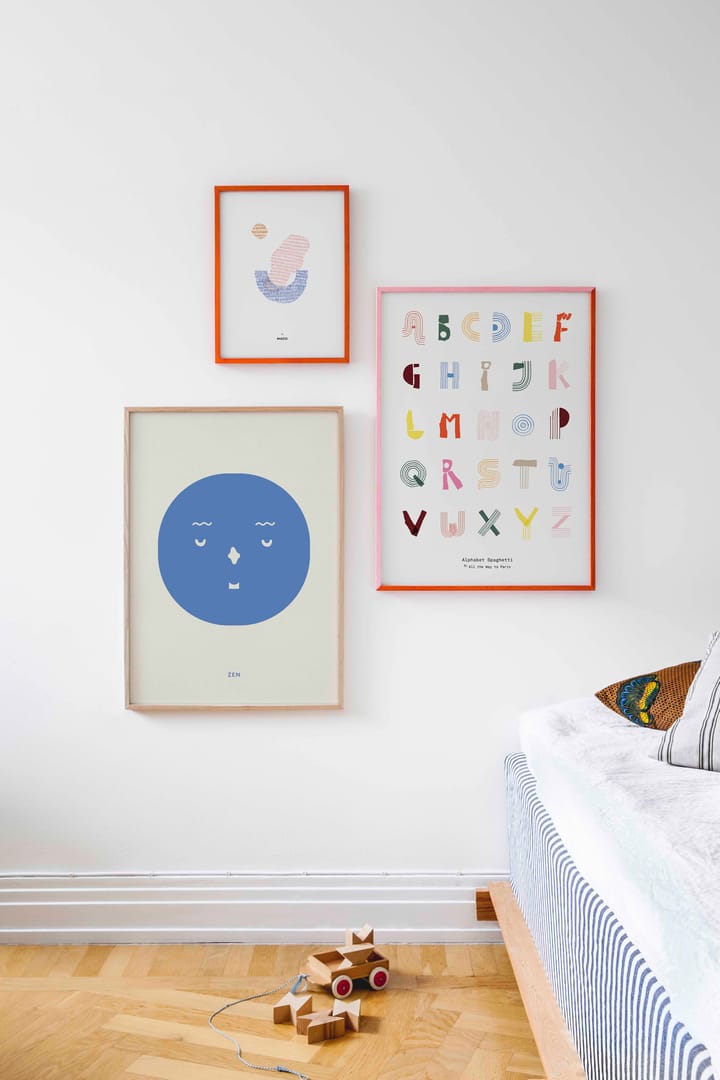 Plakat Alfabet Spaghetti ENG Multi-colour, 50x70 cm Paper Collective