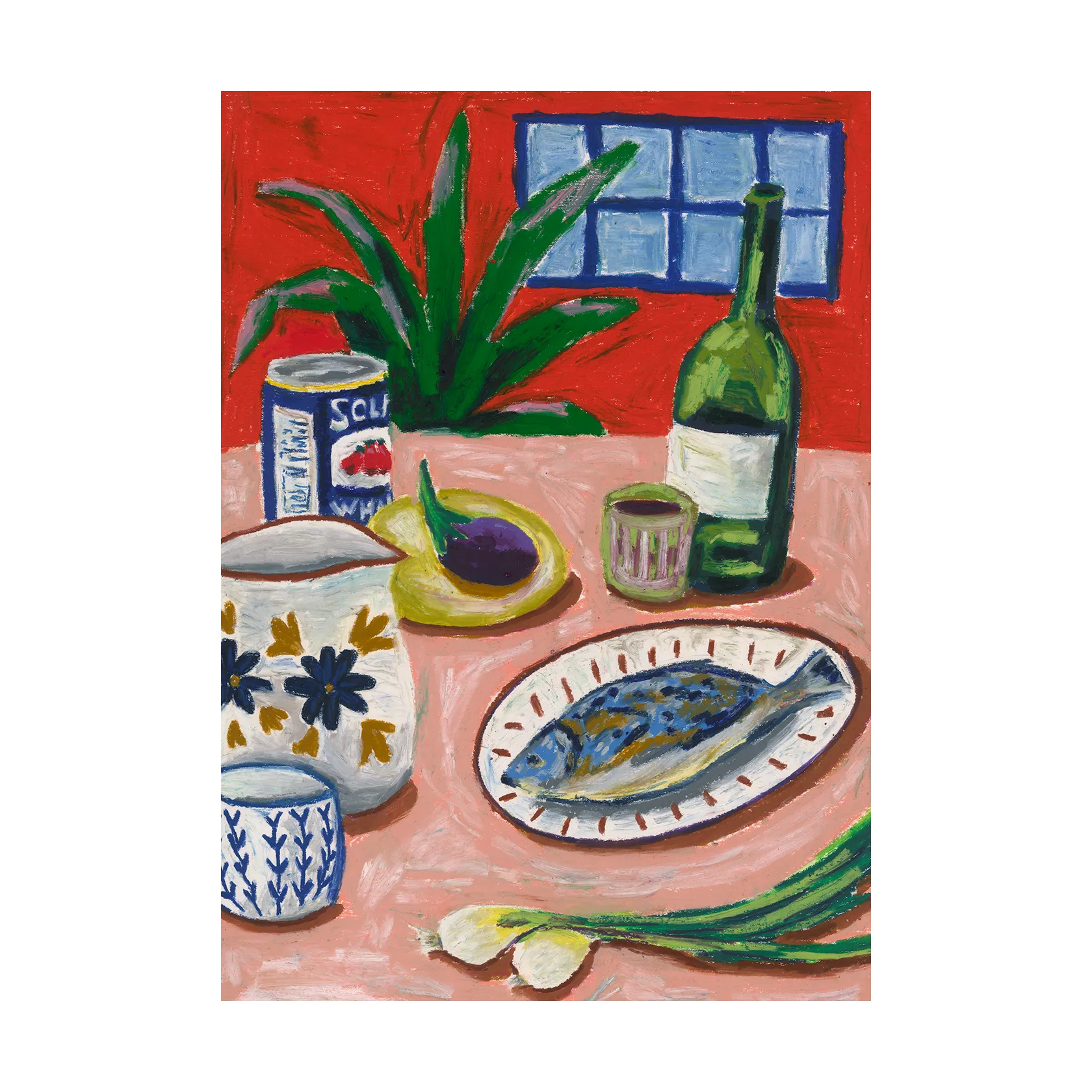 Plakat Composition with Fish , 30x40cm Paper Collective