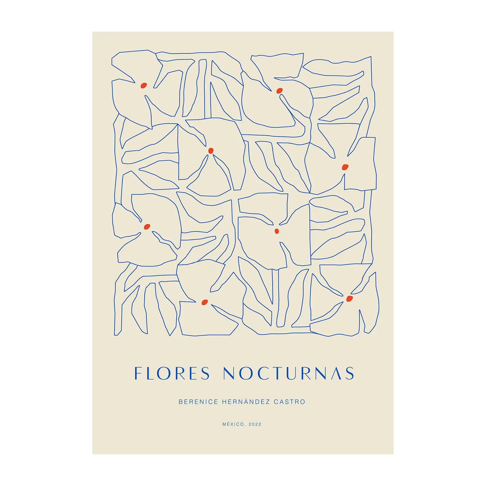 Plakat Flores Nocturnas 01, 30x40cm Paper Collective
