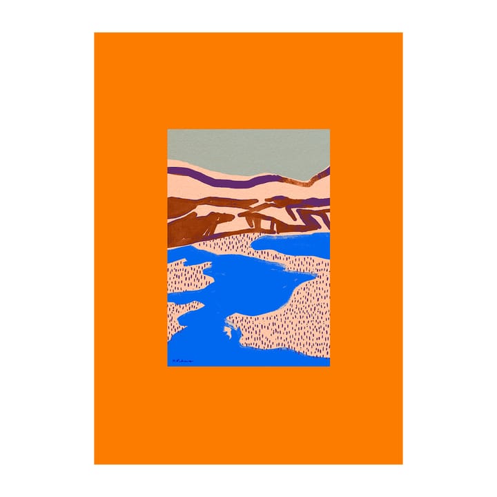 Plakat Orange Landscape - 30x40cm - Paper Collective