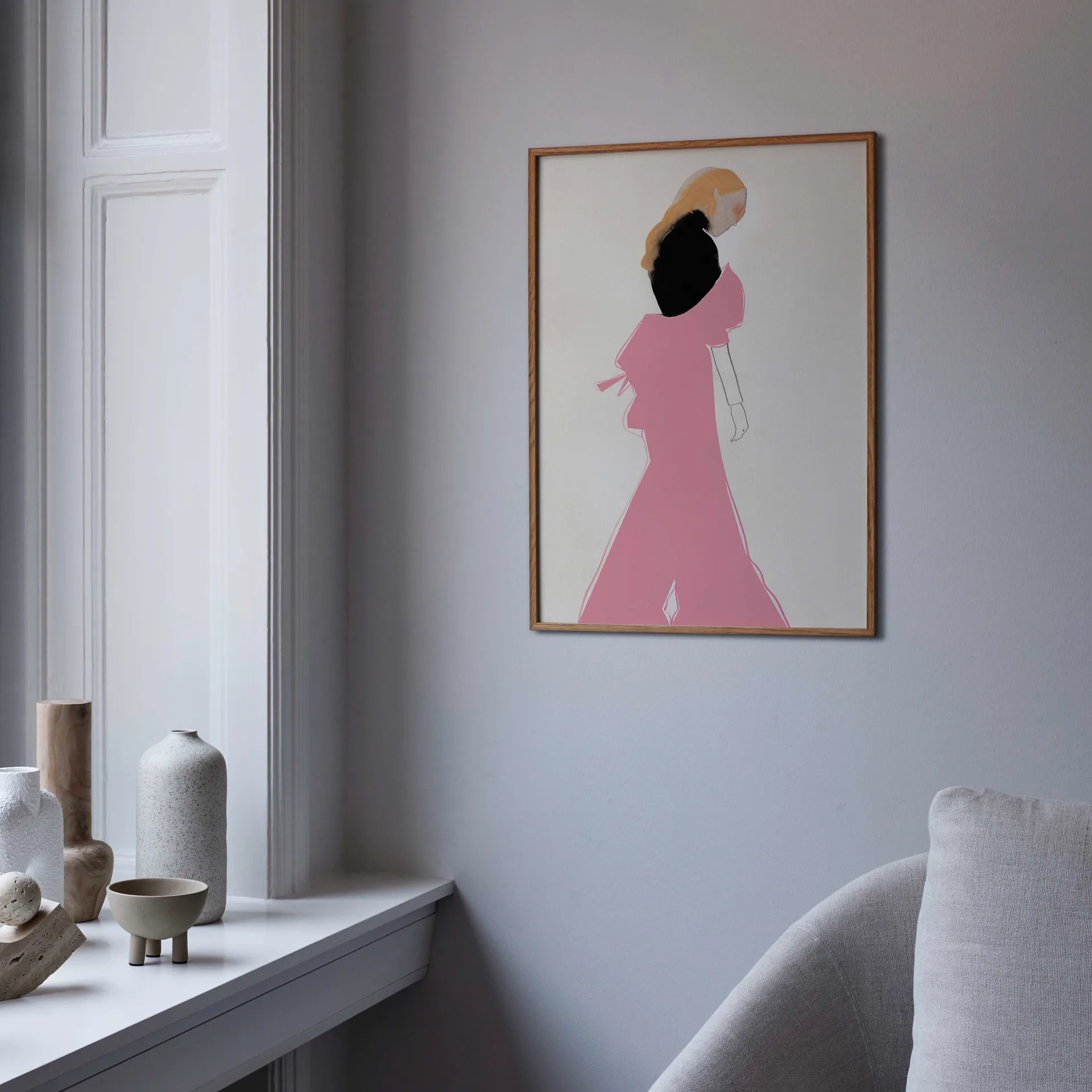 Plakat Pink Dress, 50x70 cm Paper Collective