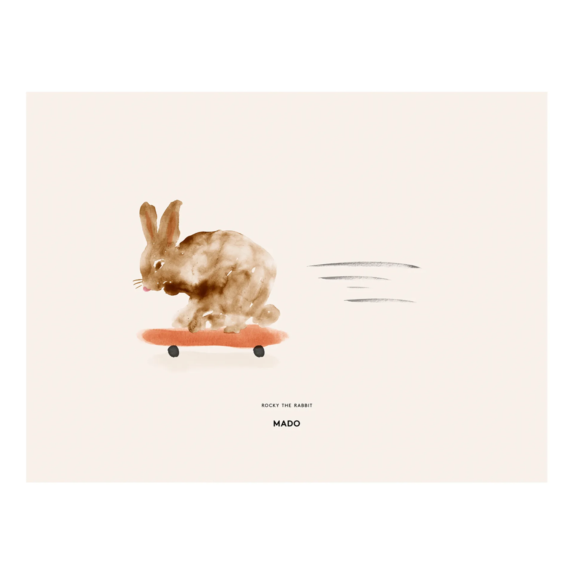 Plakat Rocky the Rabbit, 30x40 cm Paper Collective