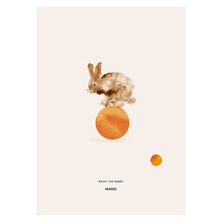 Plakat Rocky the Rabbit - 50x70 cm - Paper Collective