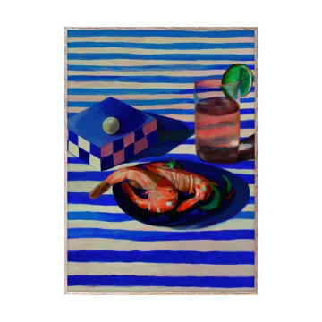 Plakat Shrimp & Stripes - 30x40 cm - Paper Collective