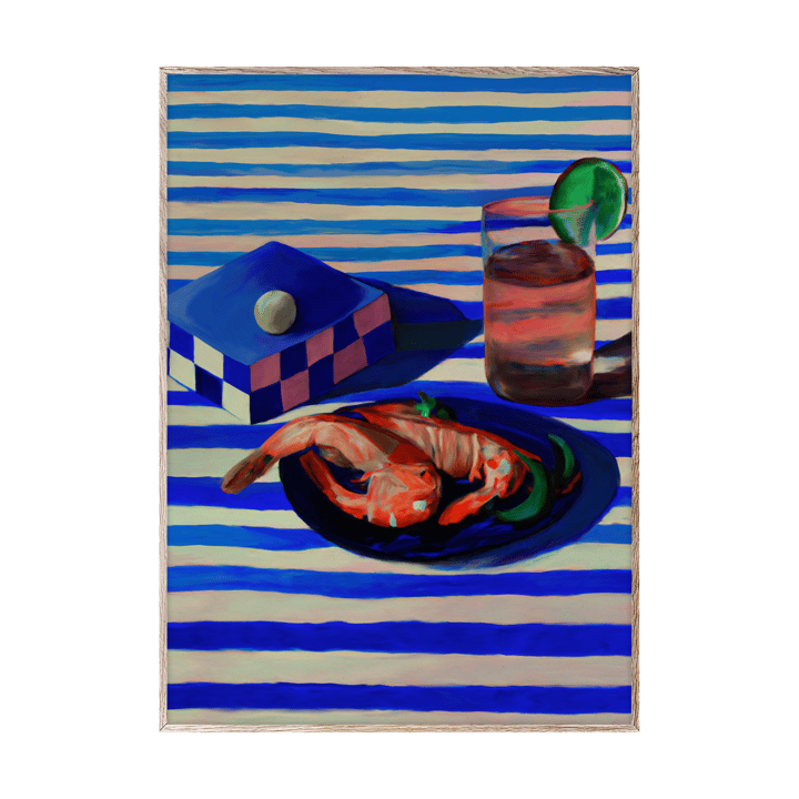 Plakat Shrimp & Stripes - 30x40 cm - Paper Collective