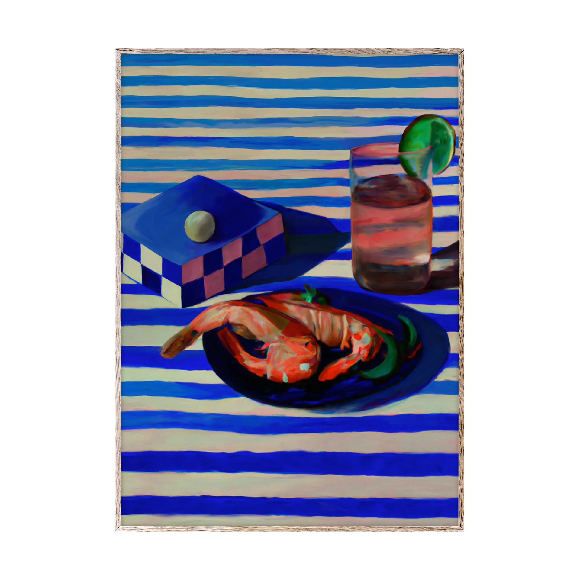 Plakat Shrimp & Stripes, 50x70 cm Paper Collective