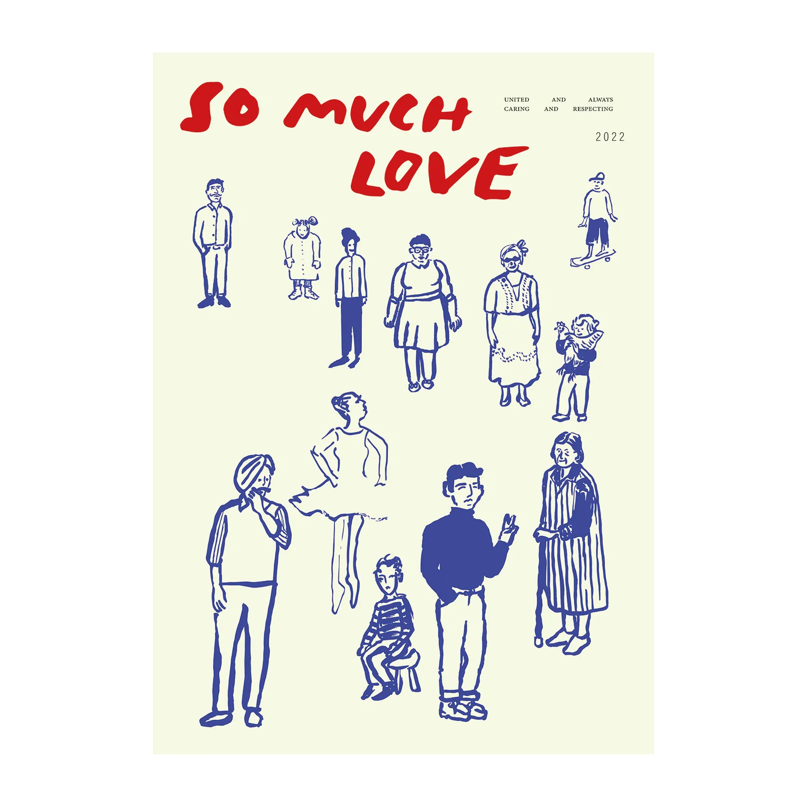 Plakat So Much Love, 50x70 cm Paper Collective