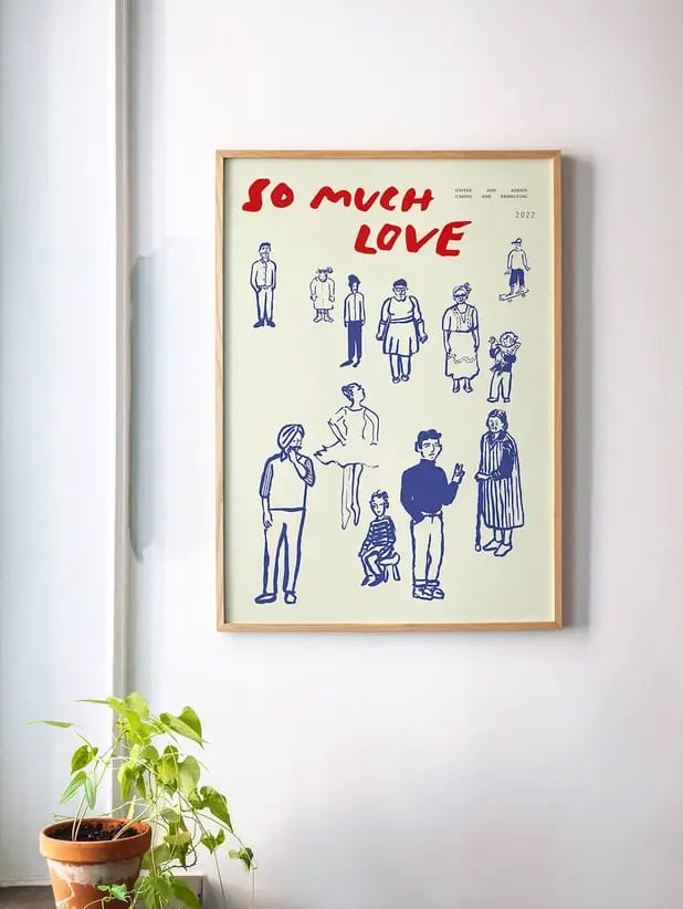 Plakat So Much Love - 50x70 cm - Paper Collective