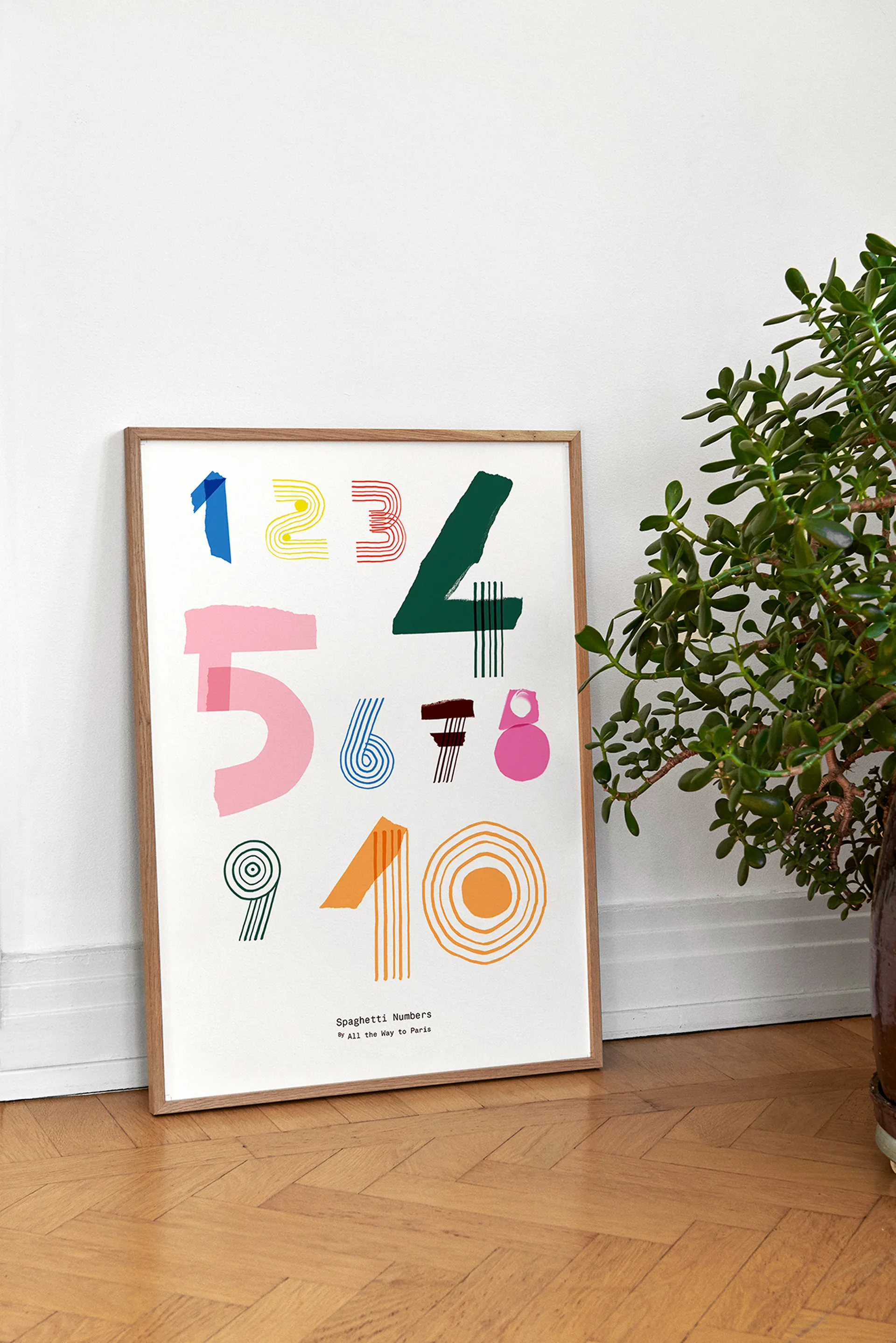 Plakat Spaghetti Numbers, 50x70cm Paper Collective