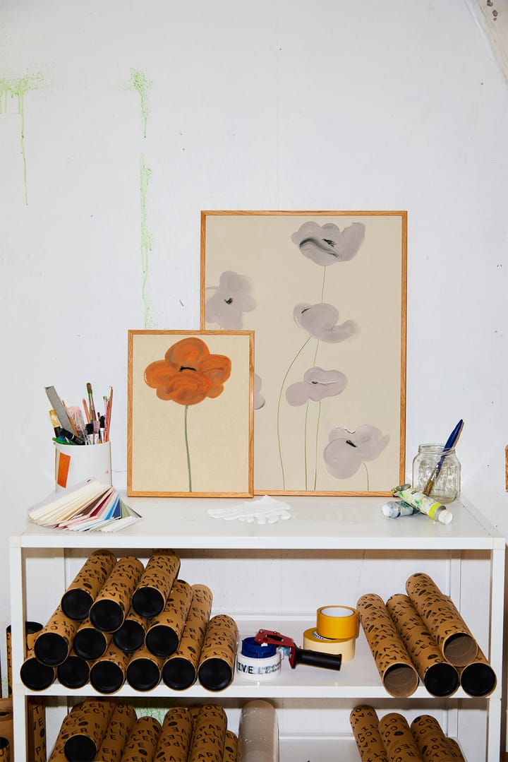 Plakat White Vallmo, 50x70cm Paper Collective