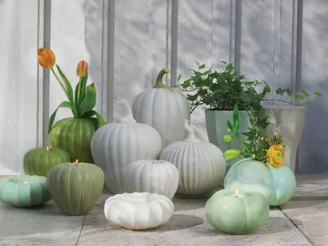 Lampion Fröhus niski - biały - Paradisverkstaden