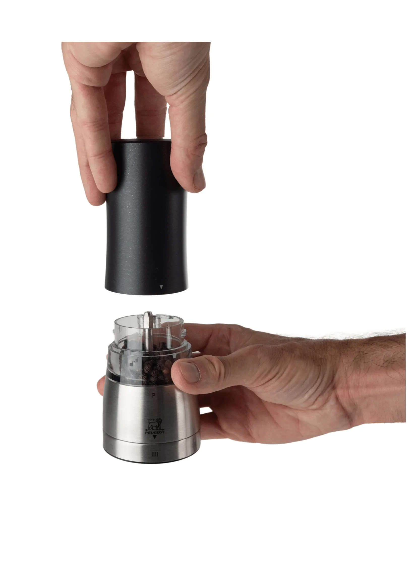 Elektryczny młynek do pieprzu Daman 16 cm, Czarny Peugeot