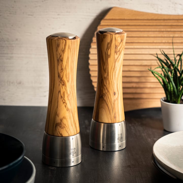 Młynek do soli Madras 21 cm - Drewno oliwne stal nierdzewna - Peugeot